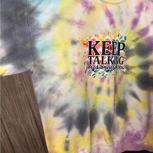 Tie-Dye  Shirt with Fun Graphic